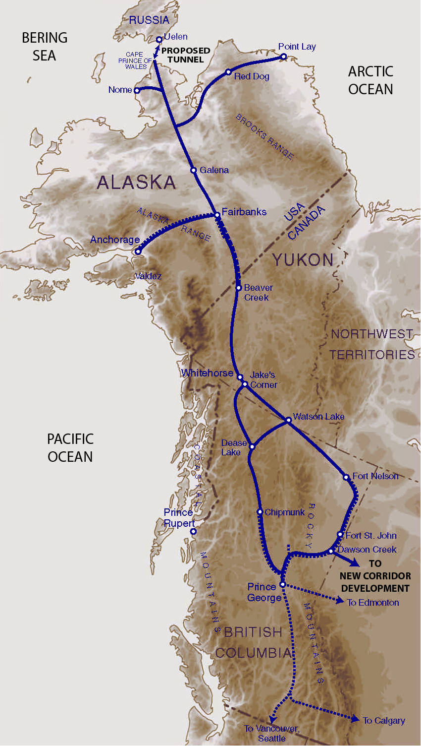 A Railway From Canada To Alaska Ready To Be Built In Six Years